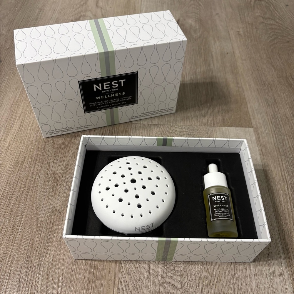 New Nest Wellness Portable Fragrance Diffuser Set - Wild Mint & Eucalyptus